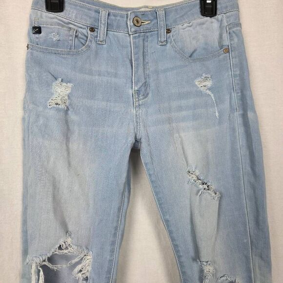 KanCan Light Wash Distressed Skinny Jeans Sz 5/26 - Picture 3 of 9